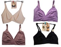M&S Plunge Bralette Bra Stretch Non Wired Size 36 38 40 A-E Black Nude Purple