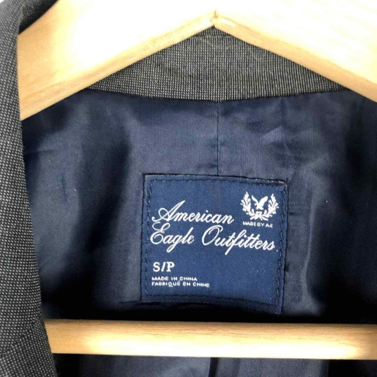 American Eagle | Gray Lined One Button Blazer S - image 6