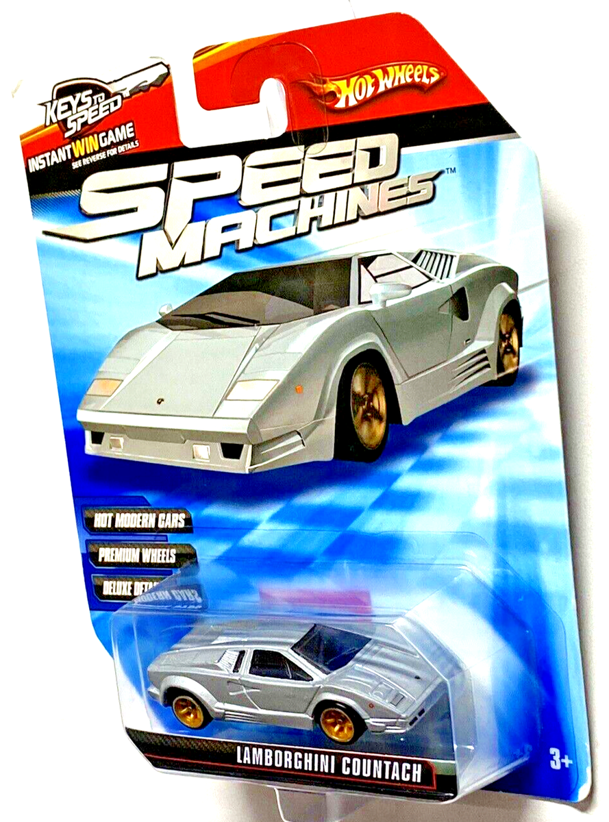 ミニカー Hot Wheels Speed Machines Countach Hot Wheels 2009 Speed Machines Lamborghini Countach Silver SEE