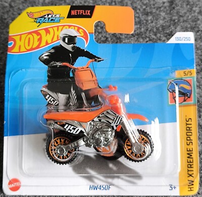 HW450F orange - Hot Wheels 2024 - Xtreme Sports Netflix - Neu Ovp