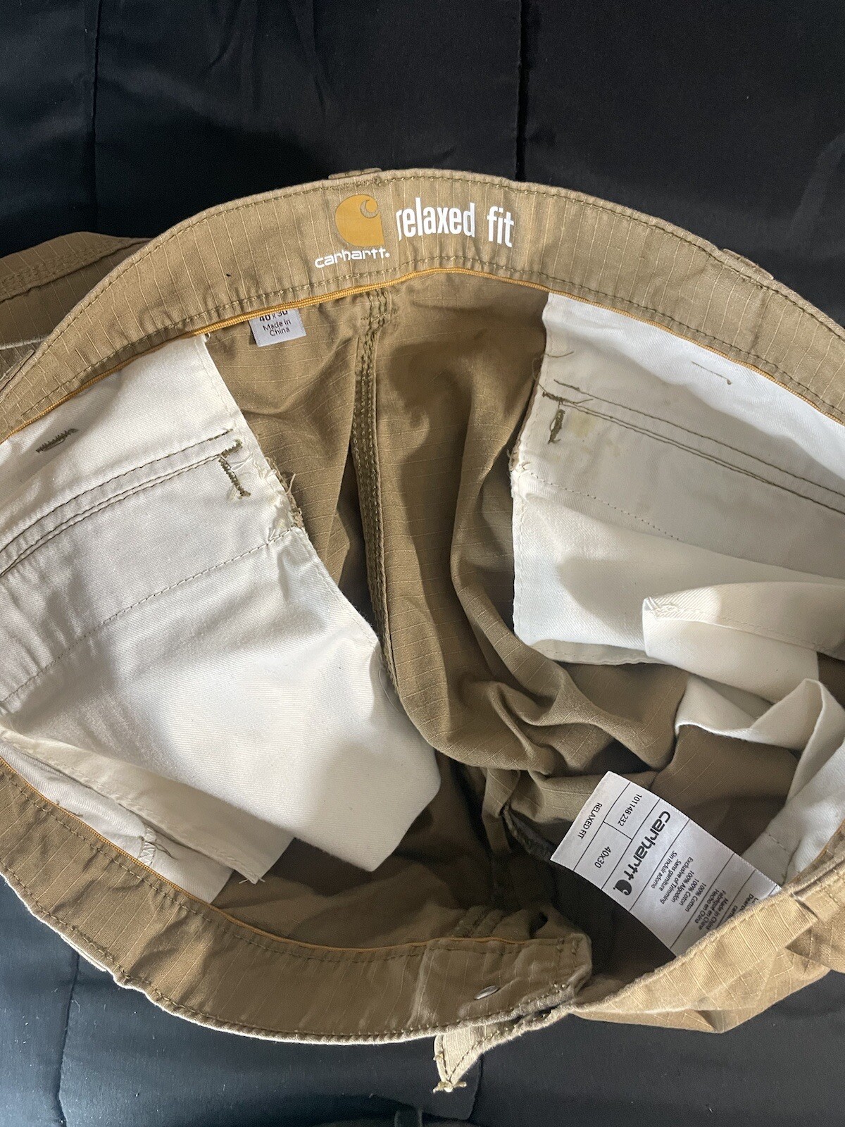 carhartt force cargo pants Mens 40 X 30 Relaxed Fit Khaki 101148-232