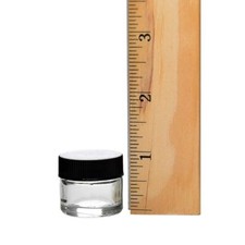 LOT 5ml Glass Concentrate Screw Top Jars Medicine Lid Balm Makeup Oil Containers