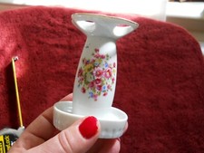 VINTAGE ANDRE RICHARD PORCELAIN PINK FLOWERS TOOTHBRUSH HOLDER JAPAN