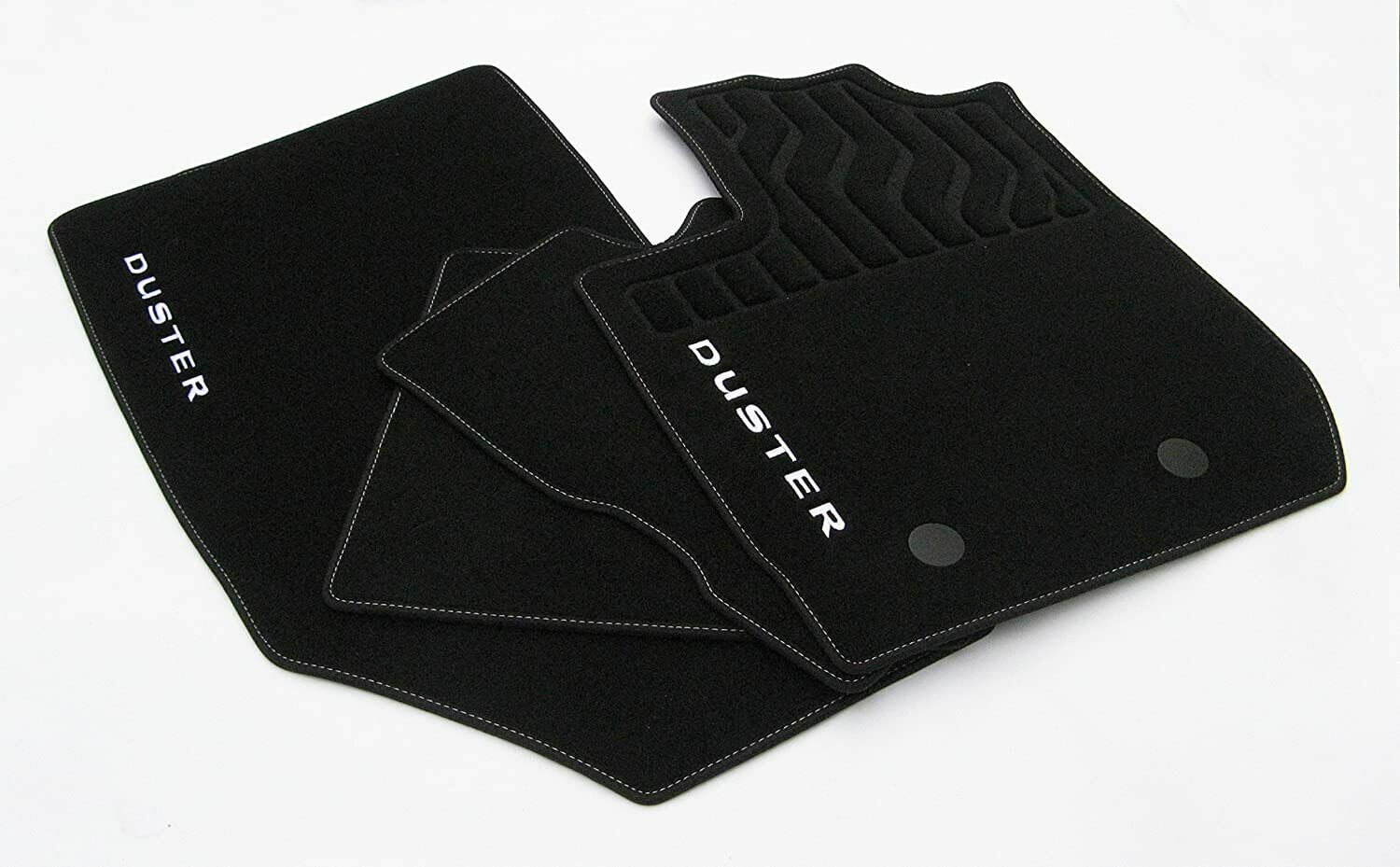Tapis Dacia Duster 2 premium en velours noir résistant avec fixations de sécurité