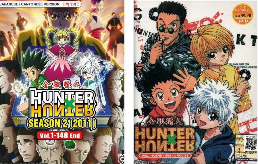 1999 Hunter X Hunter (VOL.1 - 62 End + OVA Series + 2 Movie) DVD English  Version