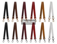 Genuine Leather Bag Handle Straps With Swivel Clasp Handbag Purse Shoulder Strap