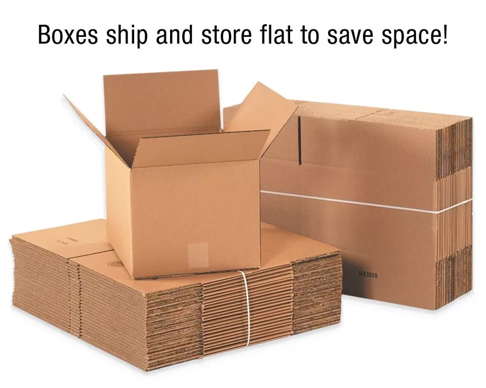 5 " x 5" x 3"   Kraft Corrugated RSC  Mailer Shipping Box Cardboard - Image 2 of 3