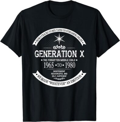The Forgotten Middle Child Generation X 60er 70er 80er T-Shirt