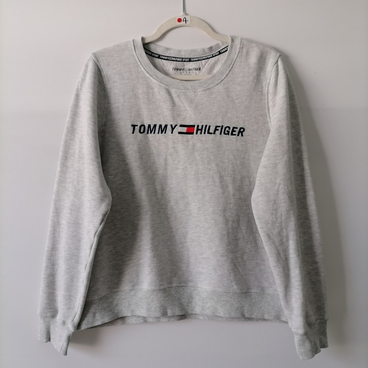 Crew Neck Tommy Sport Grey Hoodie Tommy Hilfiger Sport Womens Gray
