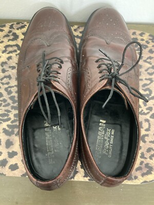 VTG Freeman Free-Flex Oxford Wingtip Brown Leather Mens Shoe  display picture 1