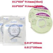 AZDENT Dental Orthodontic Niti Open Coil Spring 0.010 180mm /0.012 180mm