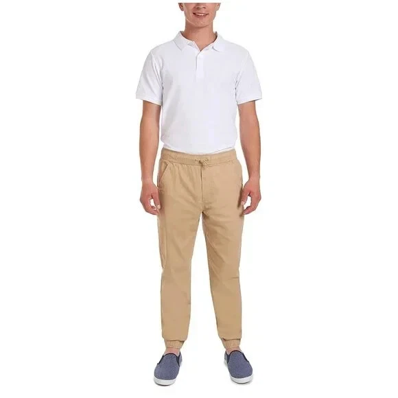 Nautica L101710 Young Men's Khaki School Uniform Jogger Pants Size XL