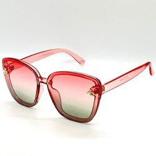 Bee Accented Sunglasses Pink Ombre Fashion Sun Glasses Women