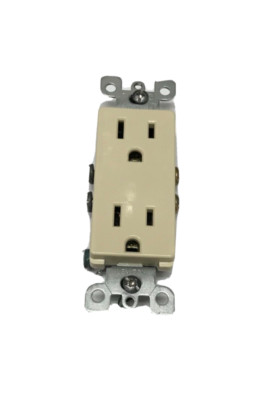 Leviton 5325-I DECORA Rocker Duplex Receptacle Outlet Ivory 15A 125V