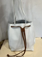 Mark and Graham Sophia Drawstring   Handbag Bag  White Purse