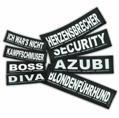 2x Julius - K9 Klettsticker A-F Geschirr Hundegeschirr Hund Sticker refl. GR.S 