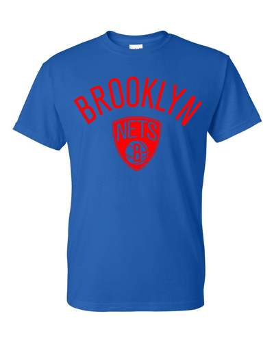 Brooklyn Nets Old Skool Logo T-Shirt - Sizes S-5XL & Youth Kids - Picture 10 of 25