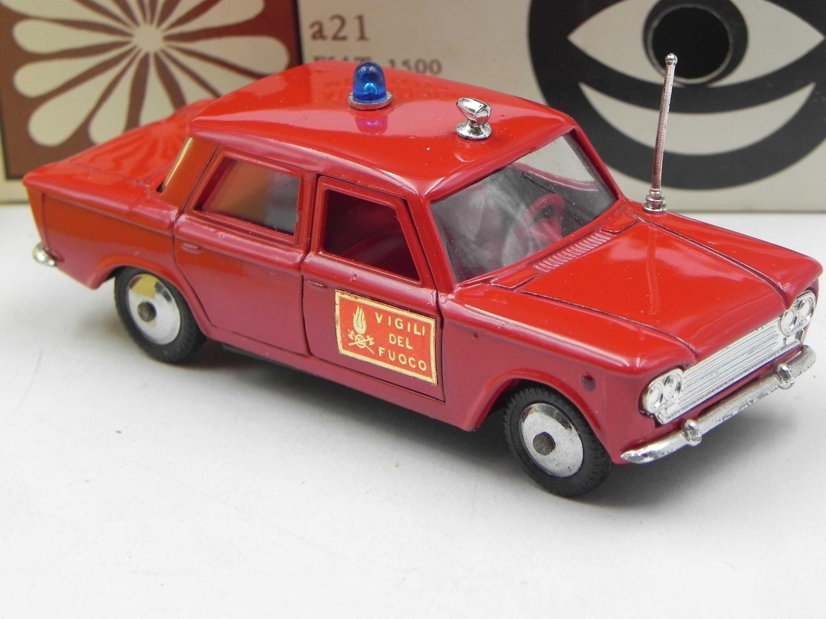 Mebetoys A21 Fiat 1500 Vigili del Fuoco ruote bottone SCATOLA