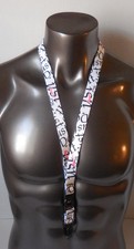 Nike Neck Premium Lanyard Detachable Clip White/Black/Pink Gaze