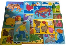 Vintage Lakeshore Learning Wooden Puzzle Lot Sealed New Never Used Educational