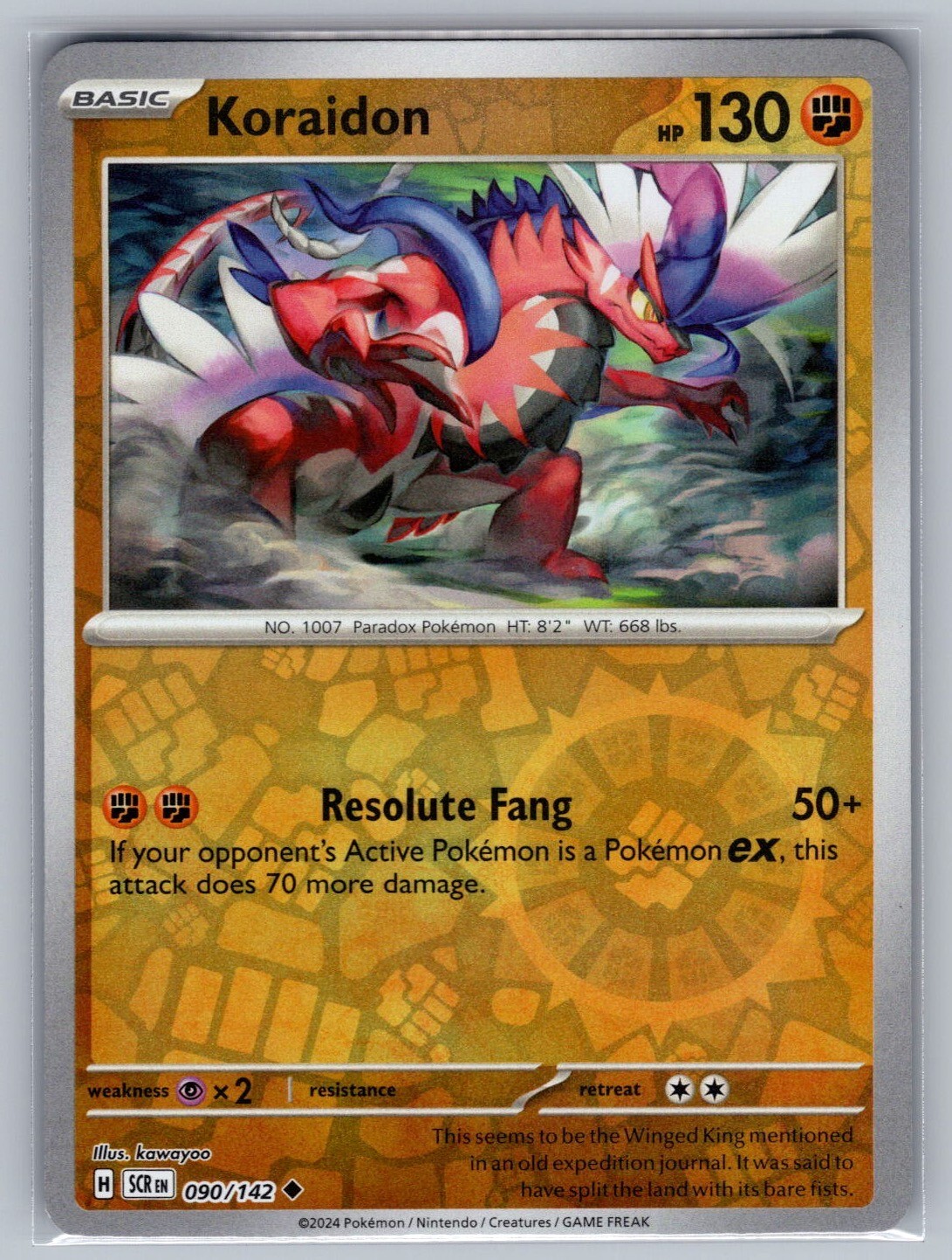 Koraidon 90/142 Uncommon Stellar Crown Pokemon Reverse Holo Near Mint