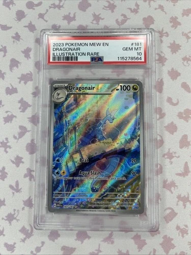 Pokemon 2023 Dragonair 181 Illustration Rare Scarlet & Violet 151 GEM MT PSA 10