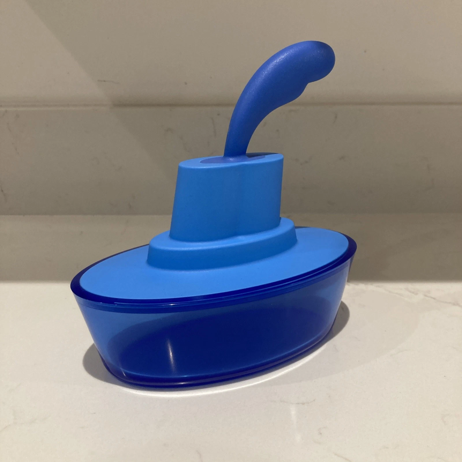 Vintage Alessi 'Harry' Blue Ship Shape Butter Dish by Stefano Giovannoni Boat