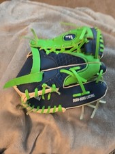 Franklin Sports 9.5'' Meshtek Baseball Glove Tee Ball Blue Green RHT