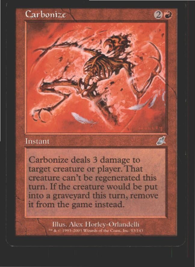 Carbonize 83 Uncommon Scourge Magic: The Gathering Lightly Played