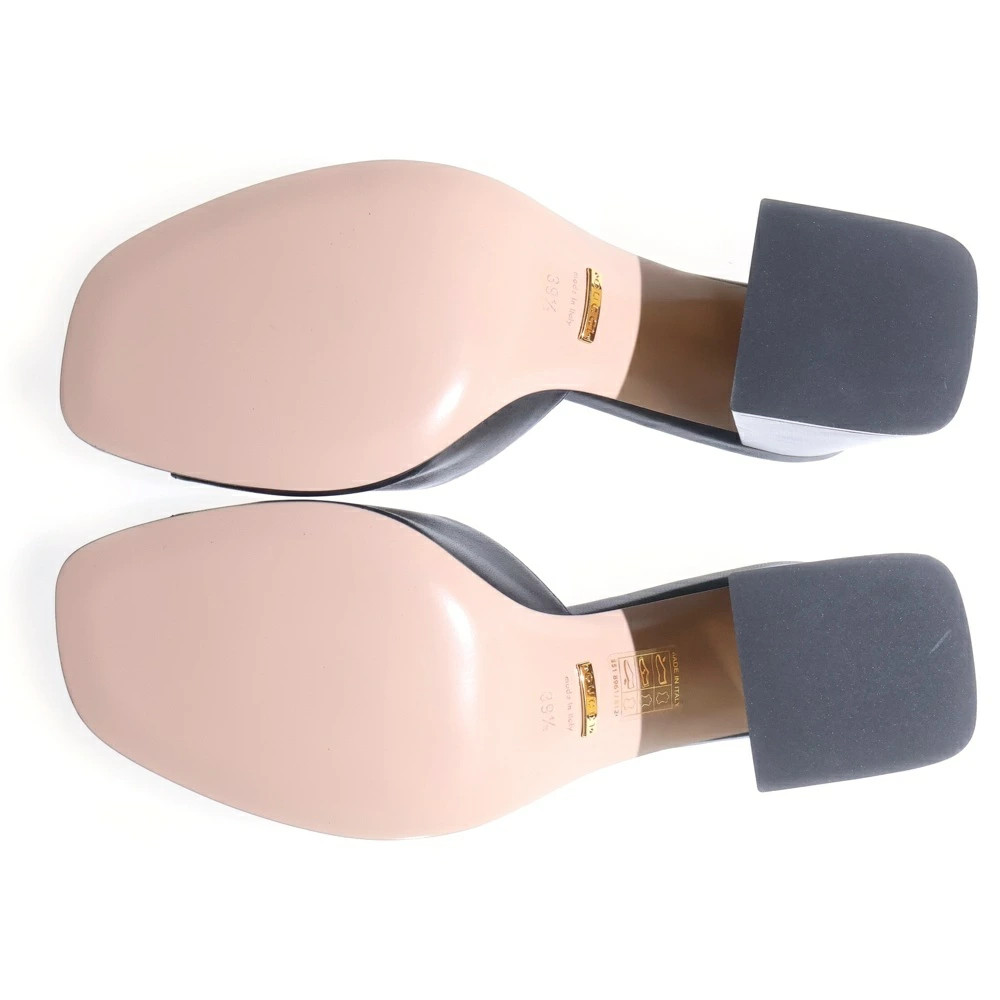 GUCCI Size: 39.5 Horsebit Open Toe Heel Sandals Black 655412 Women's[Grade S] [C thumbnail 5