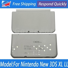 Replacement For Nintendo New 3DS XL LL Top Bottom Housing Shell Cover Case White
