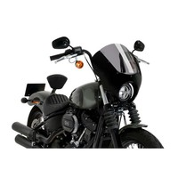 Puig Semfairing Windschutzscheibe Dark Night FUR Harley D. Softail Street BOB FX