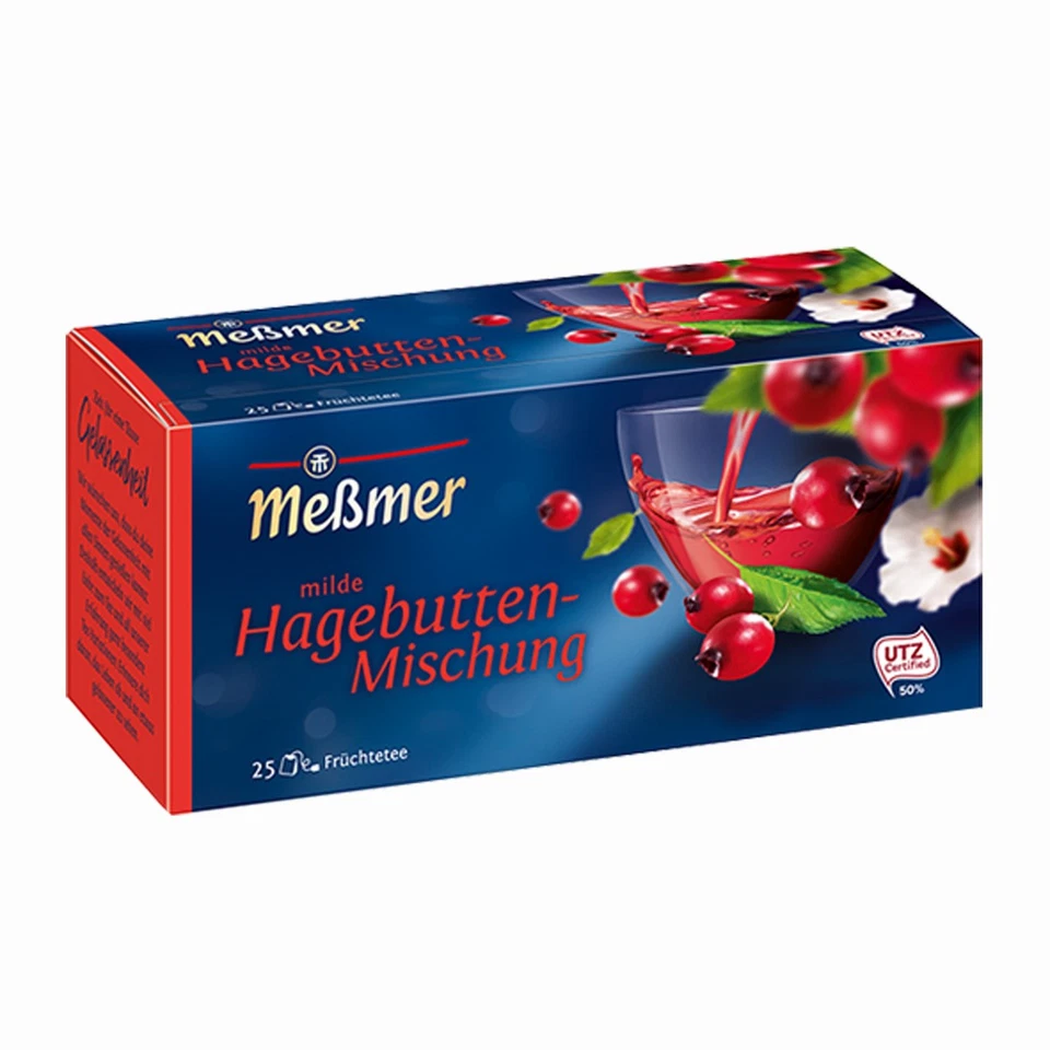 Meßmer Milde Hagebuttenmischung Früchtetee Hibiskus 75g 12er Pack - Bild 1 von 1