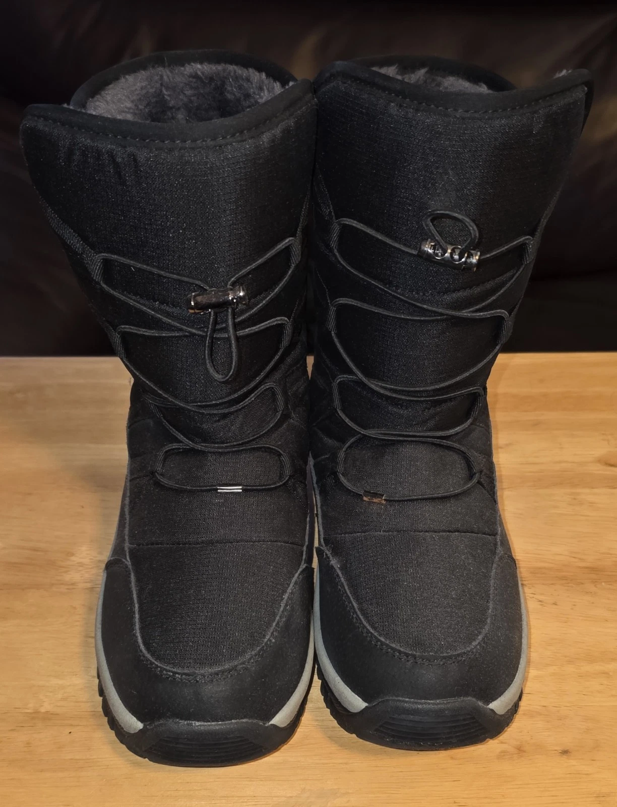 Stepedia Faux Fur Warm Lined Mid Calf Winter Boots Waterproof Snow SIZE 7M / 6W