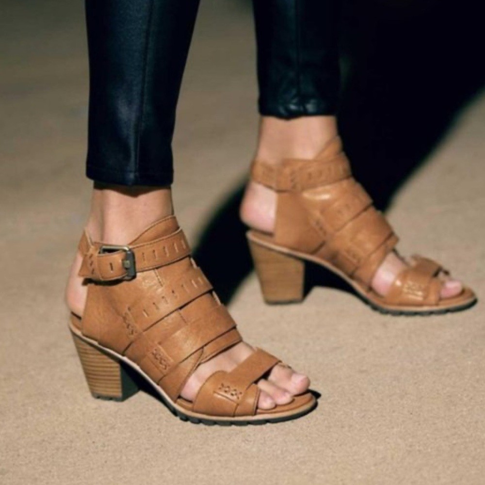 Sorel Womens Nadia Buckle II Open Toe Wedge Sandal Size 10