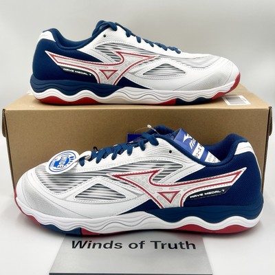 Mizuno Table Tennis Shoes WAVE MEDAL 7 WIDE White/Blue/Navy