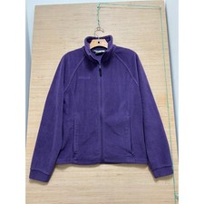 Columbia Youth Fleece Jacket Purple Full Zip Mock Neck Size 18/20 XL 2414