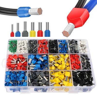 Lytool Wire-Ferrule Kit 1200pcs:Ferrule-Connectors, Double Multicolor
