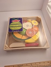 Melissa  Doug Cutting Fruit Wooden Play Food Set - 4021