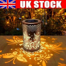 20cm Solar Butterfly LED Lantern Outdoor Hanging Free Standing Garden Light