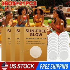 3x Sun Free Glow Microneedle Tanning Patches,Sunless Body Face Bronzing Sticke