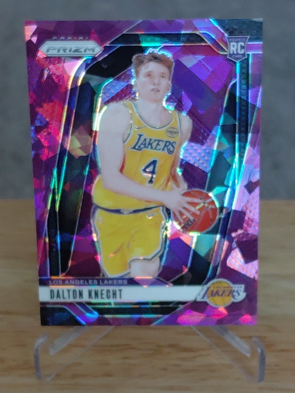 2024-25 Panini Prizm Dalton Knecht #238 Purple Cracked Ice Prizm Rookie RC /149