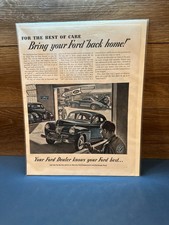 1941 Ford Ad Bring Your Ford Back Home Dealer Service Garage Original Print 1941 Ford Ad Bring Your Ford Back Home Dealer Service Garage Original Print