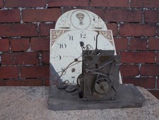 Antique Longcase Grandfather Clock Movement with Hot Air  Balloon Dial