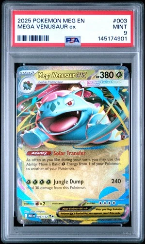 2025 POKEMON MEG EN-MEGA EVOLUTION #003 MEGA VENUSAUR EX PSA 9