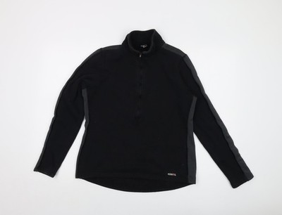Kerrits Damen Pullover Sweatshirt schwarz Polyester Größe M Reißverschluss
