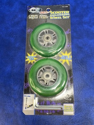 CX Skate Liquid Metal Scooter Replacement Wheel Set 100mm 88A Item 10388 Green B