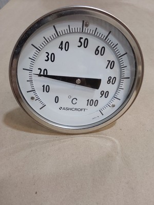 ASHCROFT 5'' Bimetal Thermometer 12'' Stem 7QA-35705-008....1/2''NPT