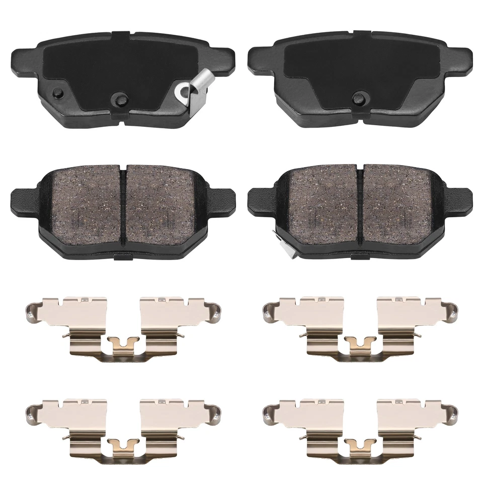 Pastillas de freno traseras de cerámica con herrajes para Toyota Corolla Matrix Yaris Scion xB tC Foto 2 de 3