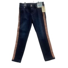 Girls Jeans Super Skinny  Stretchy Rose pink embelished Size 6